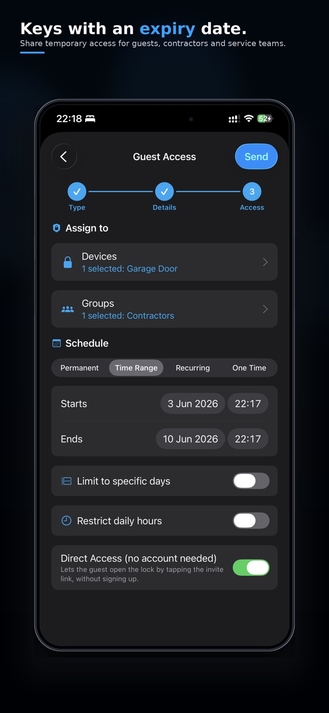 Grant guests time-limited access in seconds