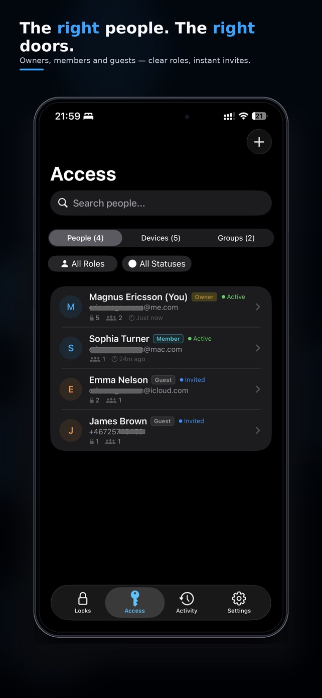 Manage people and roles with ease